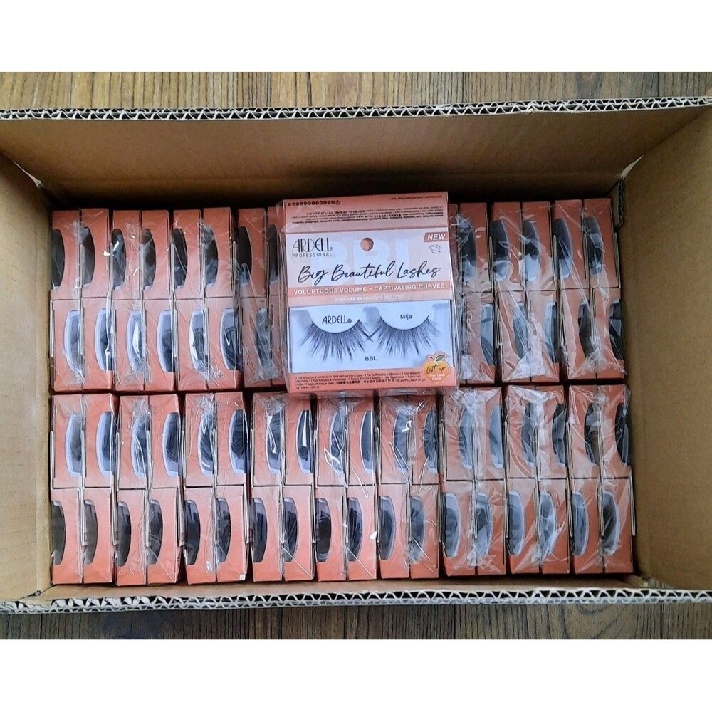 BULK LOT of 36 PAIRS Ardell Mija BBL False Eyelashes Black 18 mm Extra Long